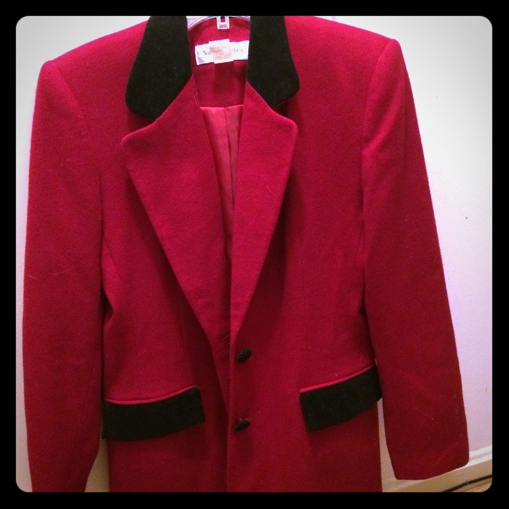 Red Norton McNaughton Wool Blazer